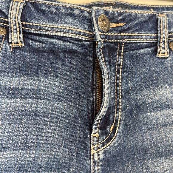 Silver Jean Shorts. The Sam Short. Plus Size 18. Distressed. High Rise. - Picture 7 of 12